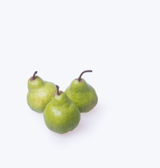 pears or three pears on a background.