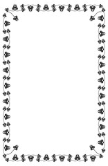 Silhouette frame with floral ornament