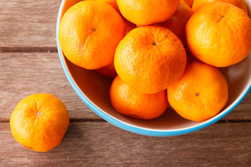 orange on wooden, Healthy food.