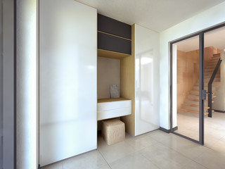 3d rendering interior hallway