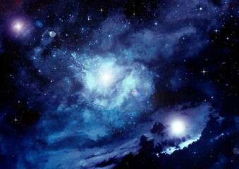 galaxy in a free space