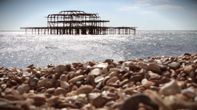 Derelict pier at Brighton, UK