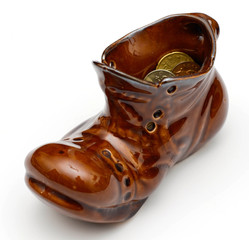 Ботинок лепрекона,  наполненный монетами