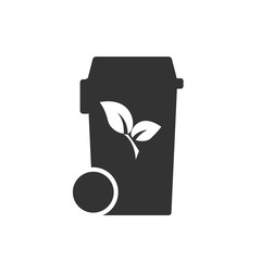 bin with  leaves  symbol