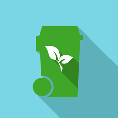 bin with  leaves  symbol