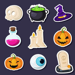 Collection of halloween holiday objects