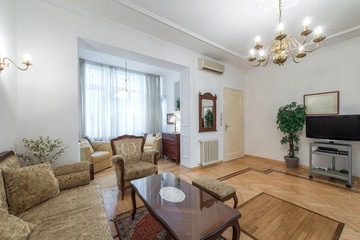 Fototapeta na wymiar Interior of classic style living room