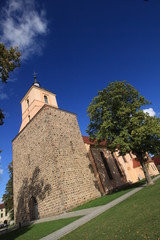 Fototapeta premium Feldsteinportal der Stadtkirche in der Havelstadt Zehdenick