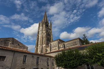 Fototapeta na wymiar The Saint Eutrope Church in Saintes, a world heritage site on the Camino de Santiago