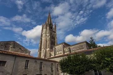 Fototapeten The Saint Eutrope Church in Saintes, a world heritage site on the Camino de Santiago © maartenhoek