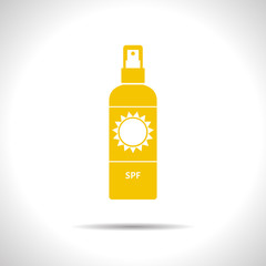 Vector set of flat bottles 