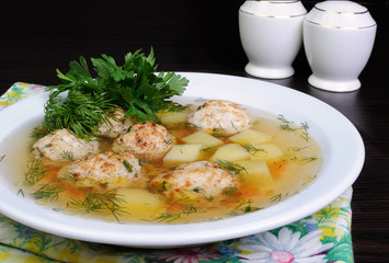 Soup with meatballs