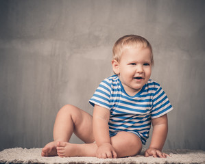 Fototapeta premium portrait of smiling baby boy