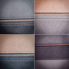 Collage of  leather samples