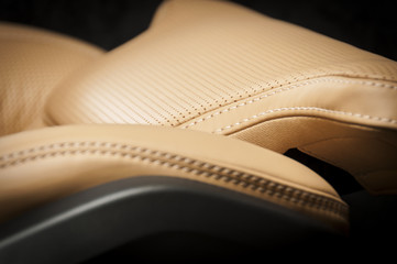 Light brown pefrorated leather 