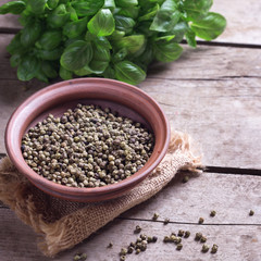 Green pepper  in bowl