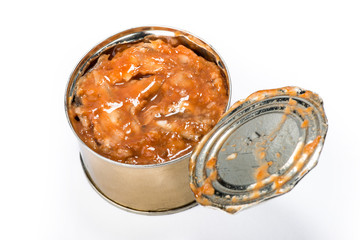 Canned fish in tomato sauce