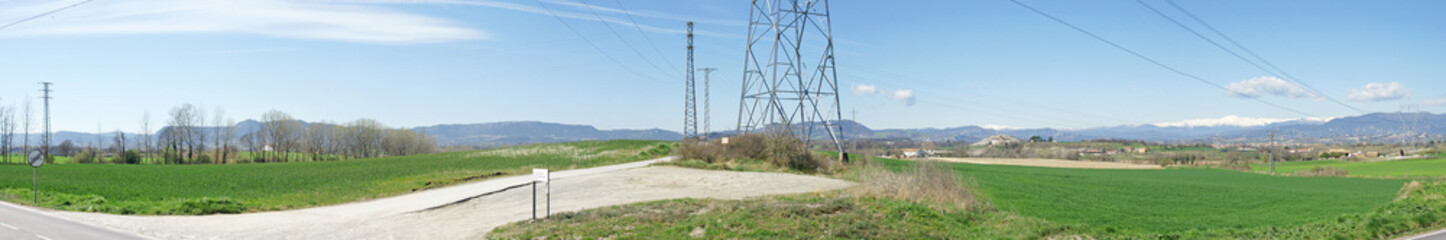 Panorámica de campos en la comarca de Osona, Barcelona