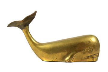 Naklejka premium Vintage Brass Whale