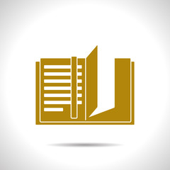 Vector notebook icon. Epsflat color0 