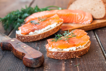 salmon sandwich