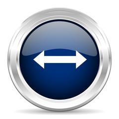 arrow cirle glossy dark blue web icon on white background © Alex White