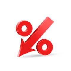 Percent down icon