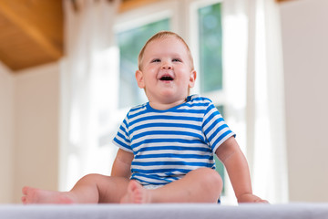 portrait of smiling baby boy