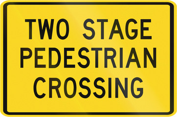 Two Stage Pedestrian Crossing in Canada
