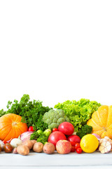 Fototapeta na wymiar Group of fresh vegetables and fruits.