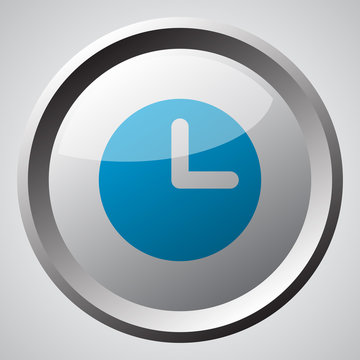Web button with blue Clock icon