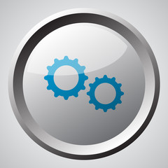 Web button with blue Gears icon