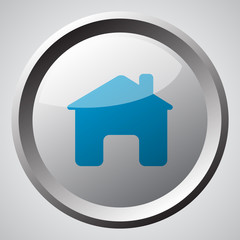 Web button with blue Home icon