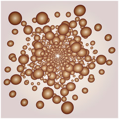 Vector illustration of abstract dot background, Bubble Spiral, dotted tunnel twirl