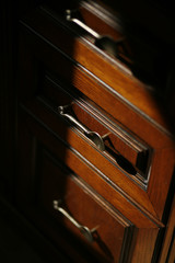 luxury interior design for classic wooden furniture detail
