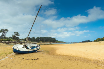 boat on  Beach in Brittany