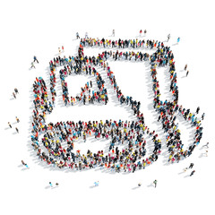 group  people  shape  tractor