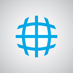 Obraz premium Flat blue International icon