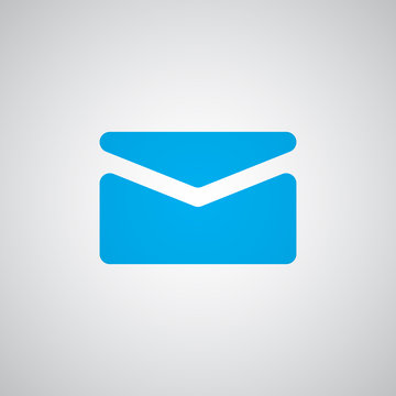 Flat blue Mail icon