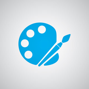 Flat Blue Palette Icon