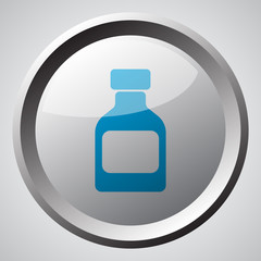 Web button with blue Medicine Bottle icon