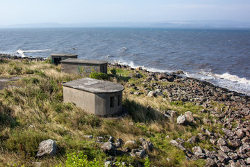 WWII bunkers on Crammond Island, Edinburgh, Scotland