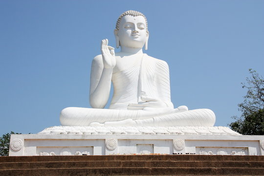 The giant buddha statue of Mihintale Sri Lanka