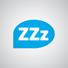 Flat blue Sleep icon