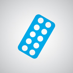 Flat blue Tablet Strip icon