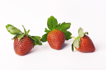 Strawberry with isolated white background