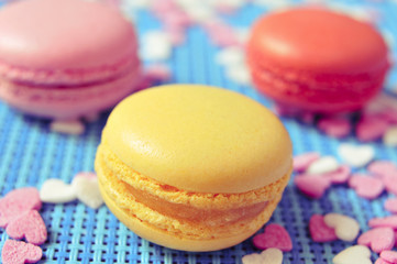 macarons of different colors and flavors