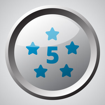 Web button with blue Five Star icon