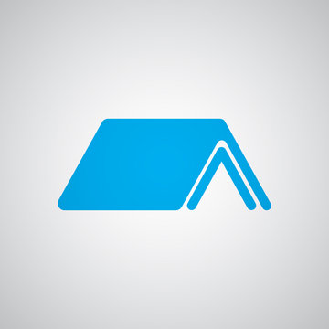 Flat blue Shelter icon
