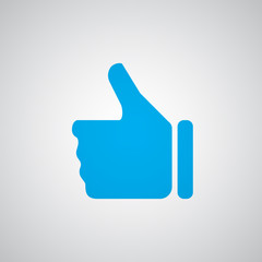 Flat blue Thumb Up icon